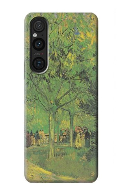 W3748 Van Gogh A Lane in a Public Garden Hülle Schutzhülle Taschen und Leder Flip für Sony Xperia 1 V