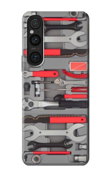 W3921 Bike Repair Tool Graphic Paint Hülle Schutzhülle Taschen und Leder Flip für Sony Xperia 1 V