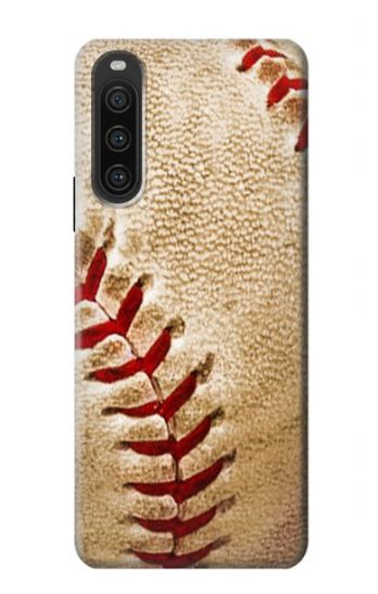 W0064 Baseball Hülle Schutzhülle Taschen und Leder Flip für Sony Xperia 10 V