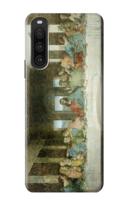 W0173 Leonardo DaVinci The Last Supper Hülle Schutzhülle Taschen und Leder Flip für Sony Xperia 10 V