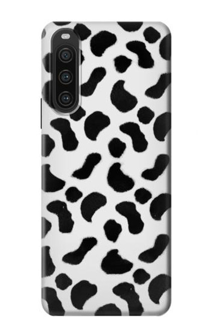 W2728 Dalmatians Texture Hülle Schutzhülle Taschen und Leder Flip für Sony Xperia 10 V