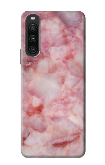 W2843 Pink Marble Texture Hülle Schutzhülle Taschen und Leder Flip für Sony Xperia 10 V