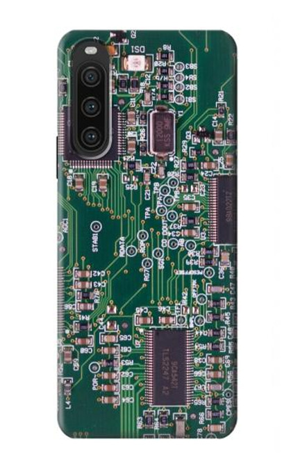 W3519 Electronics Circuit Board Graphic Hülle Schutzhülle Taschen und Leder Flip für Sony Xperia 10 V
