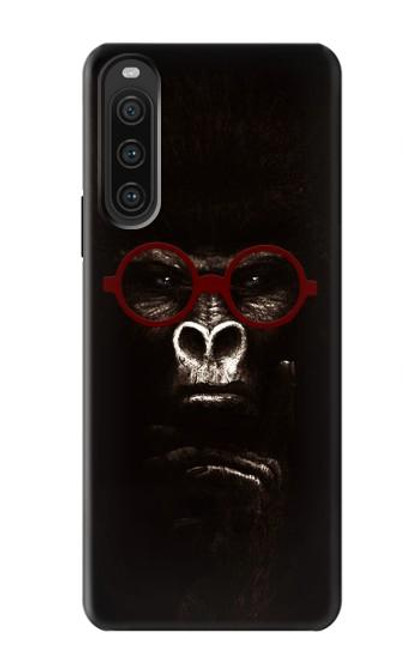 W3529 Thinking Gorilla Hülle Schutzhülle Taschen und Leder Flip für Sony Xperia 10 V