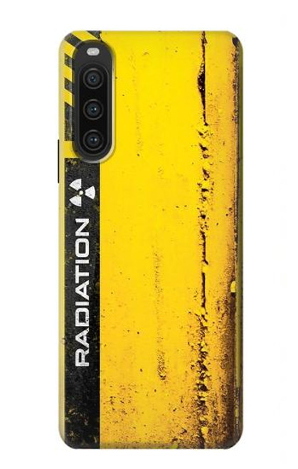 W3714 Radiation Warning Hülle Schutzhülle Taschen und Leder Flip für Sony Xperia 10 V