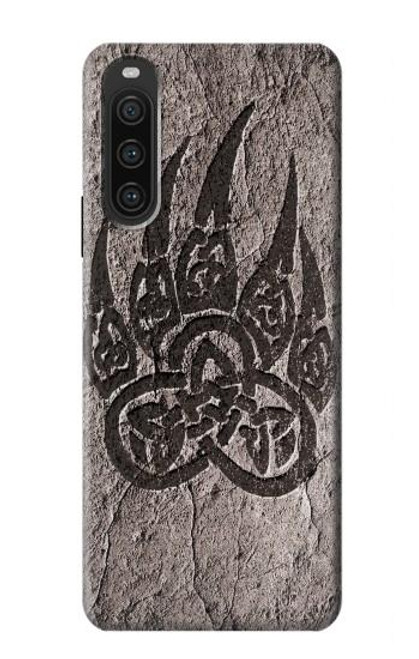 W3832 Viking Norse Bear Paw Berserkers Rock Hülle Schutzhülle Taschen und Leder Flip für Sony Xperia 10 V