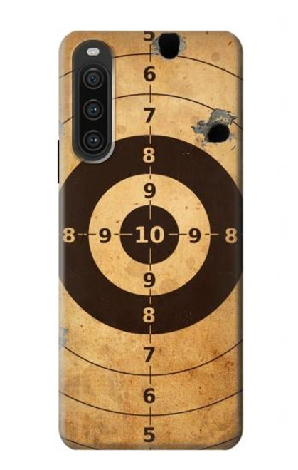 W3894 Paper Gun Shooting Target Hülle Schutzhülle Taschen und Leder Flip für Sony Xperia 10 V