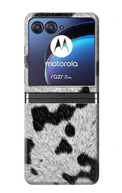 W2170 Cow Fur Texture Graphic Printed Hülle Schutzhülle Taschen Flip für Motorola Razr 40 Ultra
