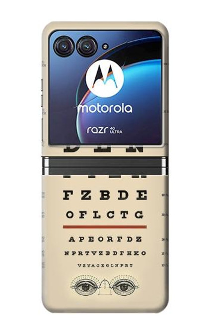 W2502 Eye Exam Chart Decorative Decoupage Poster Hülle Schutzhülle Taschen Flip für Motorola Razr 40 Ultra