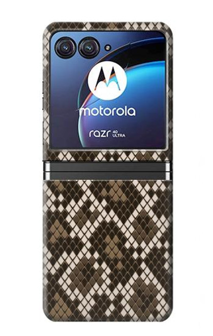 W3389 Seamless Snake Skin Pattern Graphic Hülle Schutzhülle Taschen Flip für Motorola Razr 40 Ultra