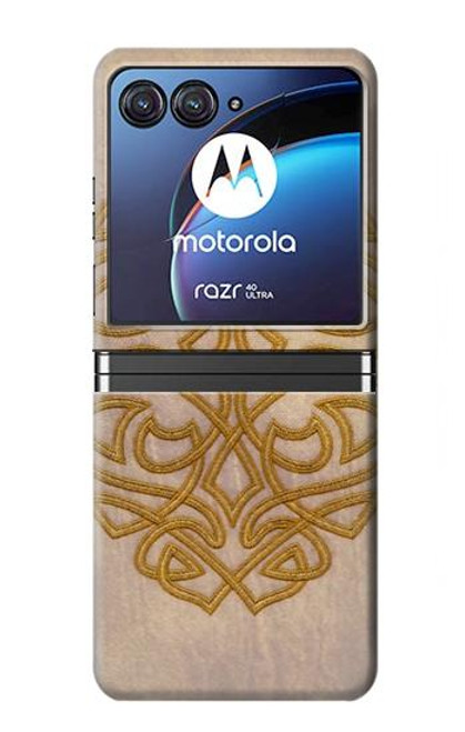 W3796 Celtic Knot Hülle Schutzhülle Taschen Flip für Motorola Razr 40 Ultra