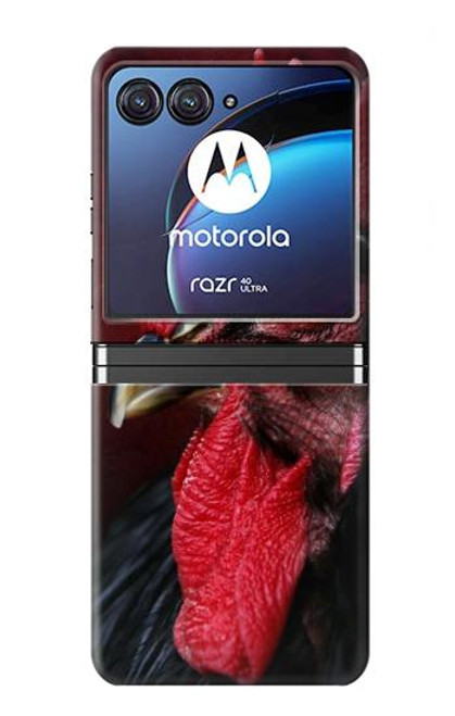 W3797 Chicken Rooster Hülle Schutzhülle Taschen Flip für Motorola Razr 40 Ultra