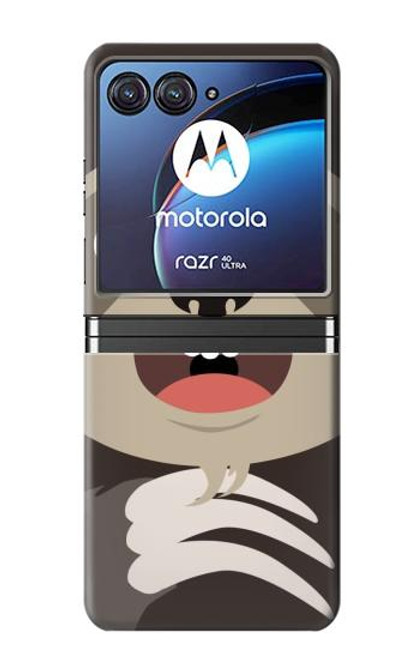 W3855 Sloth Face Cartoon Hülle Schutzhülle Taschen Flip für Motorola Razr 40 Ultra