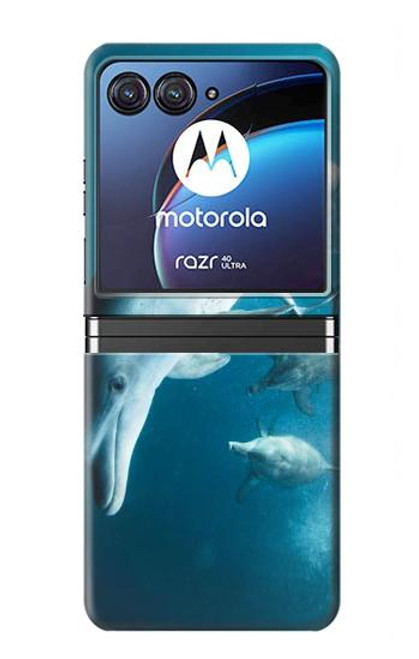 W3878 Dolphin Hülle Schutzhülle Taschen Flip für Motorola Razr 40 Ultra