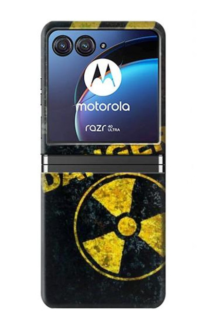 W3891 Nuclear Hazard Danger Hülle Schutzhülle Taschen Flip für Motorola Razr 40 Ultra