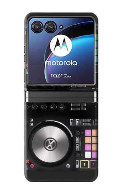 W3931 DJ Mixer Graphic Paint Hülle Schutzhülle Taschen Flip für Motorola Razr 40 Ultra