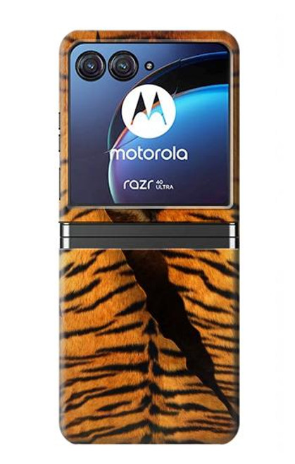 W3951 Tiger Eye Tear Marks Hülle Schutzhülle Taschen Flip für Motorola Razr 40 Ultra