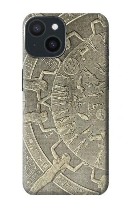 W3396 Dendera Zodiac Ancient Egypt Hülle Schutzhülle Taschen und Leder Flip für iPhone 15