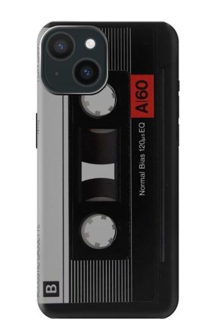 W3516 Vintage Cassette Tape Hülle Schutzhülle Taschen und Leder Flip für iPhone 15