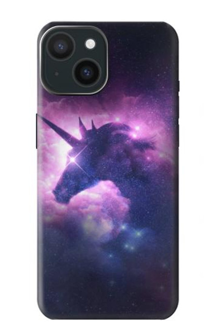 W3538 Unicorn Galaxy Hülle Schutzhülle Taschen und Leder Flip für iPhone 15