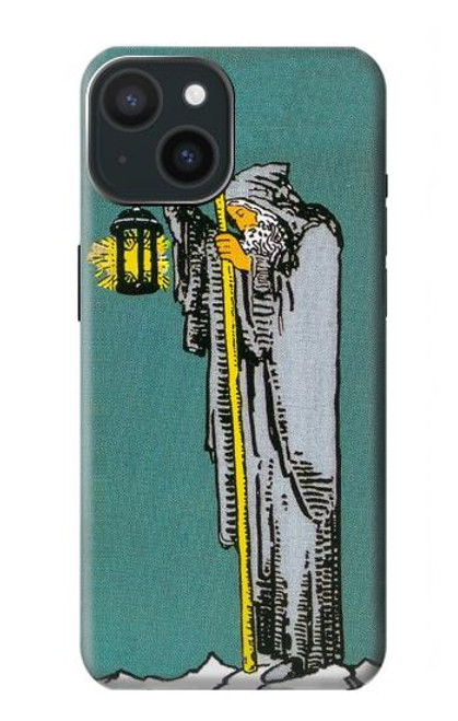 W3741 Tarot Card The Hermit Hülle Schutzhülle Taschen und Leder Flip für iPhone 15