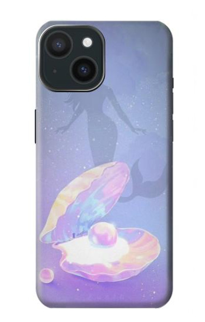 W3823 Beauty Pearl Mermaid Hülle Schutzhülle Taschen und Leder Flip für iPhone 15
