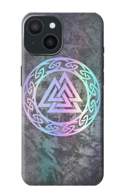 W3833 Valknut Odin Wotans Knot Hrungnir Heart Hülle Schutzhülle Taschen und Leder Flip für iPhone 15