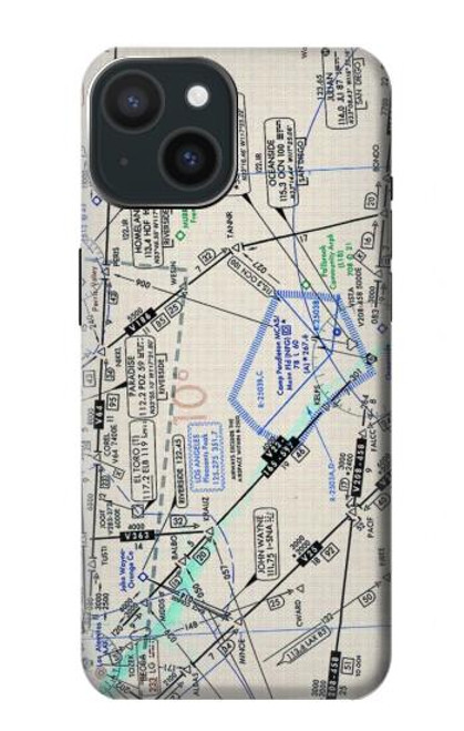 W3882 Flying Enroute Chart Hülle Schutzhülle Taschen und Leder Flip für iPhone 15