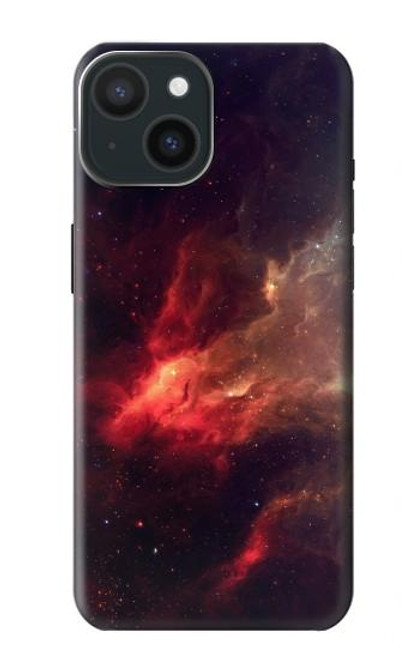 W3897 Red Nebula Space Hülle Schutzhülle Taschen und Leder Flip für iPhone 15