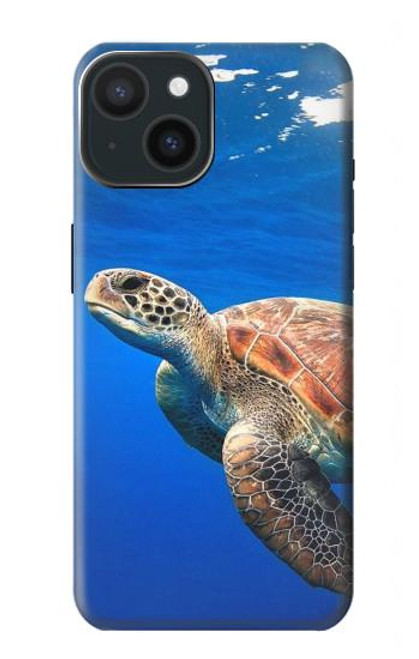 W3898 Sea Turtle Hülle Schutzhülle Taschen und Leder Flip für iPhone 15