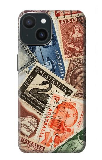 W3900 Stamps Hülle Schutzhülle Taschen und Leder Flip für iPhone 15