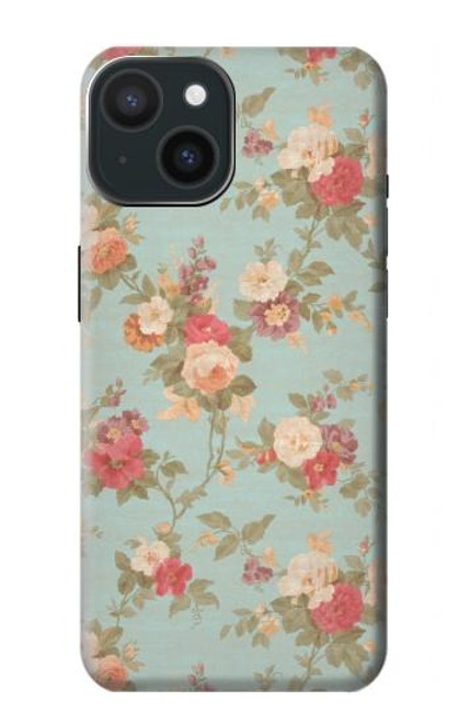 W3910 Vintage Rose Hülle Schutzhülle Taschen und Leder Flip für iPhone 15