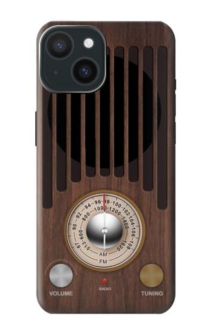 W3935 FM AM Radio Tuner Graphic Hülle Schutzhülle Taschen und Leder Flip für iPhone 15