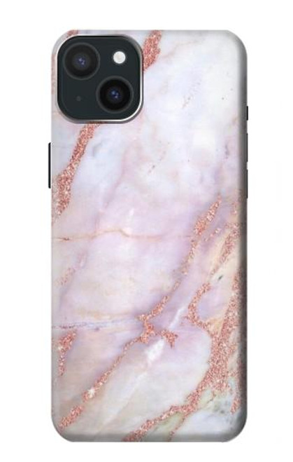 W3482 Soft Pink Marble Graphic Print Hülle Schutzhülle Taschen und Leder Flip für iPhone 15 Plus