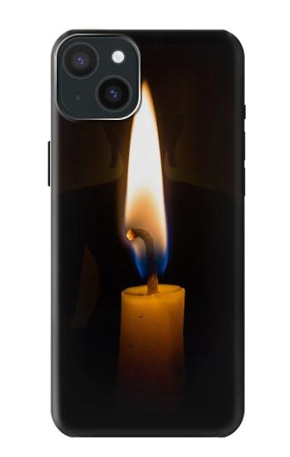 W3530 Buddha Candle Burning Hülle Schutzhülle Taschen und Leder Flip für iPhone 15 Plus