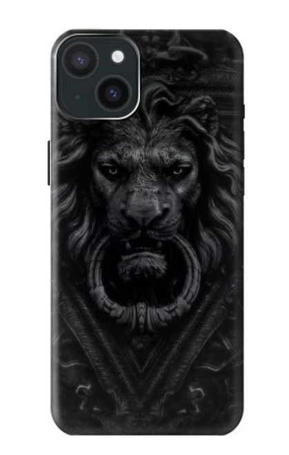 W3619 Dark Gothic Lion Hülle Schutzhülle Taschen und Leder Flip für iPhone 15 Plus