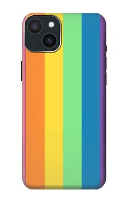 W3699 LGBT Pride Hülle Schutzhülle Taschen und Leder Flip für iPhone 15 Plus