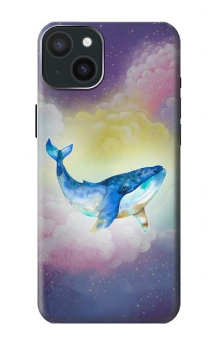 W3802 Dream Whale Pastel Fantasy Hülle Schutzhülle Taschen und Leder Flip für iPhone 15 Plus