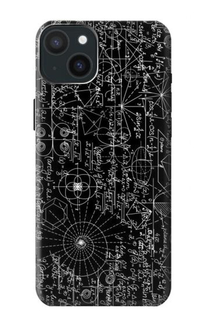 W3808 Mathematics Blackboard Hülle Schutzhülle Taschen und Leder Flip für iPhone 15 Plus