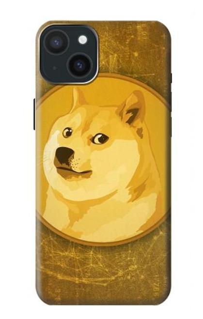 W3826 Dogecoin Shiba Hülle Schutzhülle Taschen und Leder Flip für iPhone 15 Plus