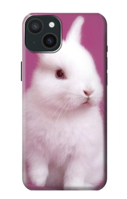 W3870 Cute Baby Bunny Hülle Schutzhülle Taschen und Leder Flip für iPhone 15 Plus