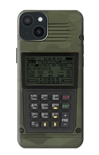 W3959 Military Radio Graphic Print Hülle Schutzhülle Taschen und Leder Flip für iPhone 15 Plus