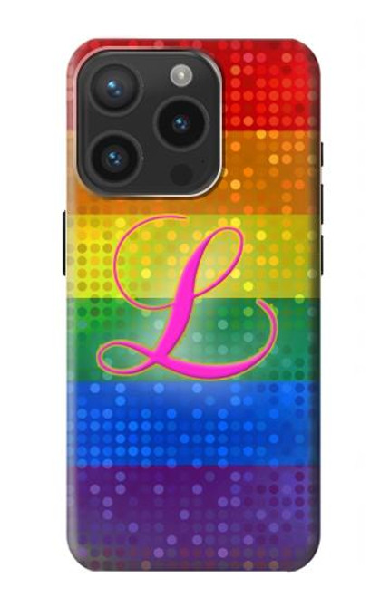 W2900 Rainbow LGBT Lesbian Pride Flag Hülle Schutzhülle Taschen und Leder Flip für iPhone 15 Pro