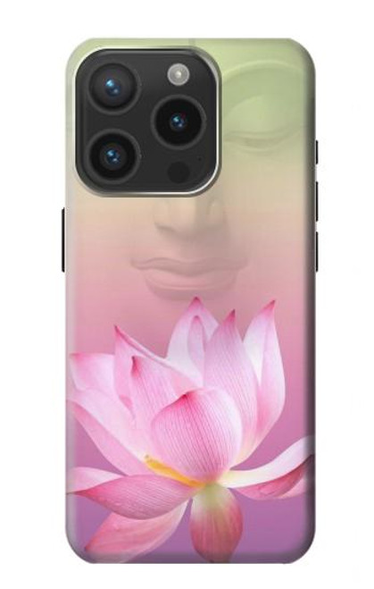 W3511 Lotus flower Buddhism Hülle Schutzhülle Taschen und Leder Flip für iPhone 15 Pro