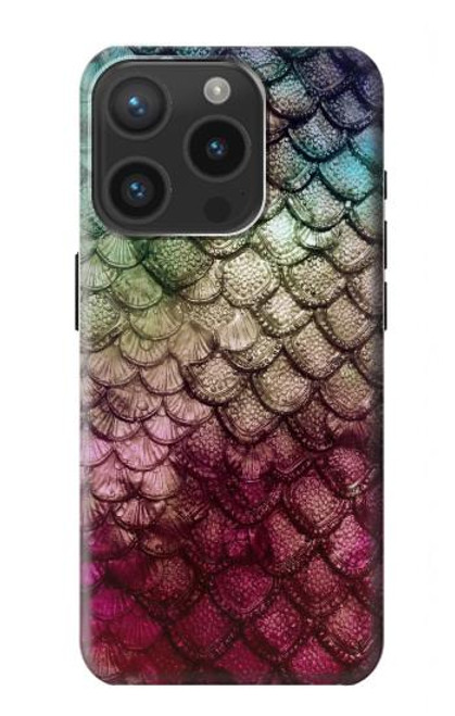 W3539 Mermaid Fish Scale Hülle Schutzhülle Taschen und Leder Flip für iPhone 15 Pro