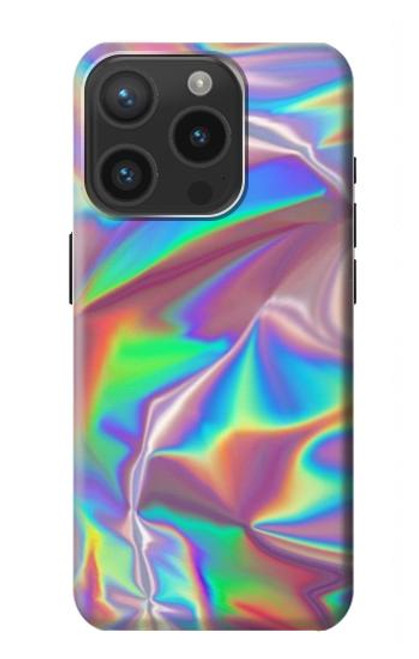 W3597 Holographic Photo Printed Hülle Schutzhülle Taschen und Leder Flip für iPhone 15 Pro