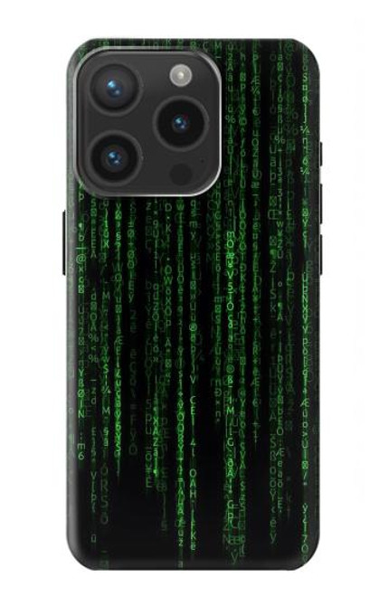 W3668 Binary Code Hülle Schutzhülle Taschen und Leder Flip für iPhone 15 Pro