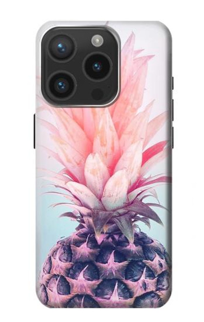 W3711 Pink Pineapple Hülle Schutzhülle Taschen und Leder Flip für iPhone 15 Pro