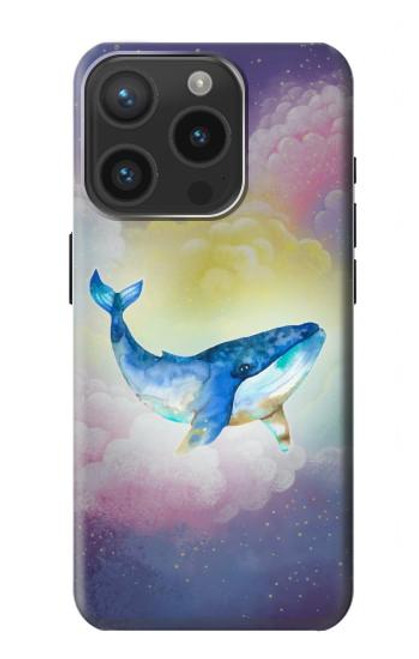 W3802 Dream Whale Pastel Fantasy Hülle Schutzhülle Taschen und Leder Flip für iPhone 15 Pro
