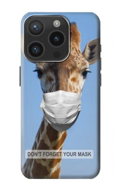 W3806 Funny Giraffe Hülle Schutzhülle Taschen und Leder Flip für iPhone 15 Pro